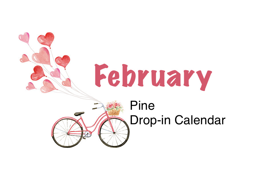 Pine February 2026 Drop-in Calendar